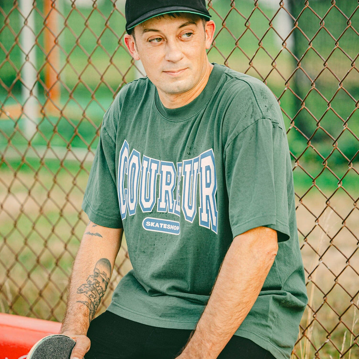 Coureur Goods University Tee Forest Green tees Coureur Goods 