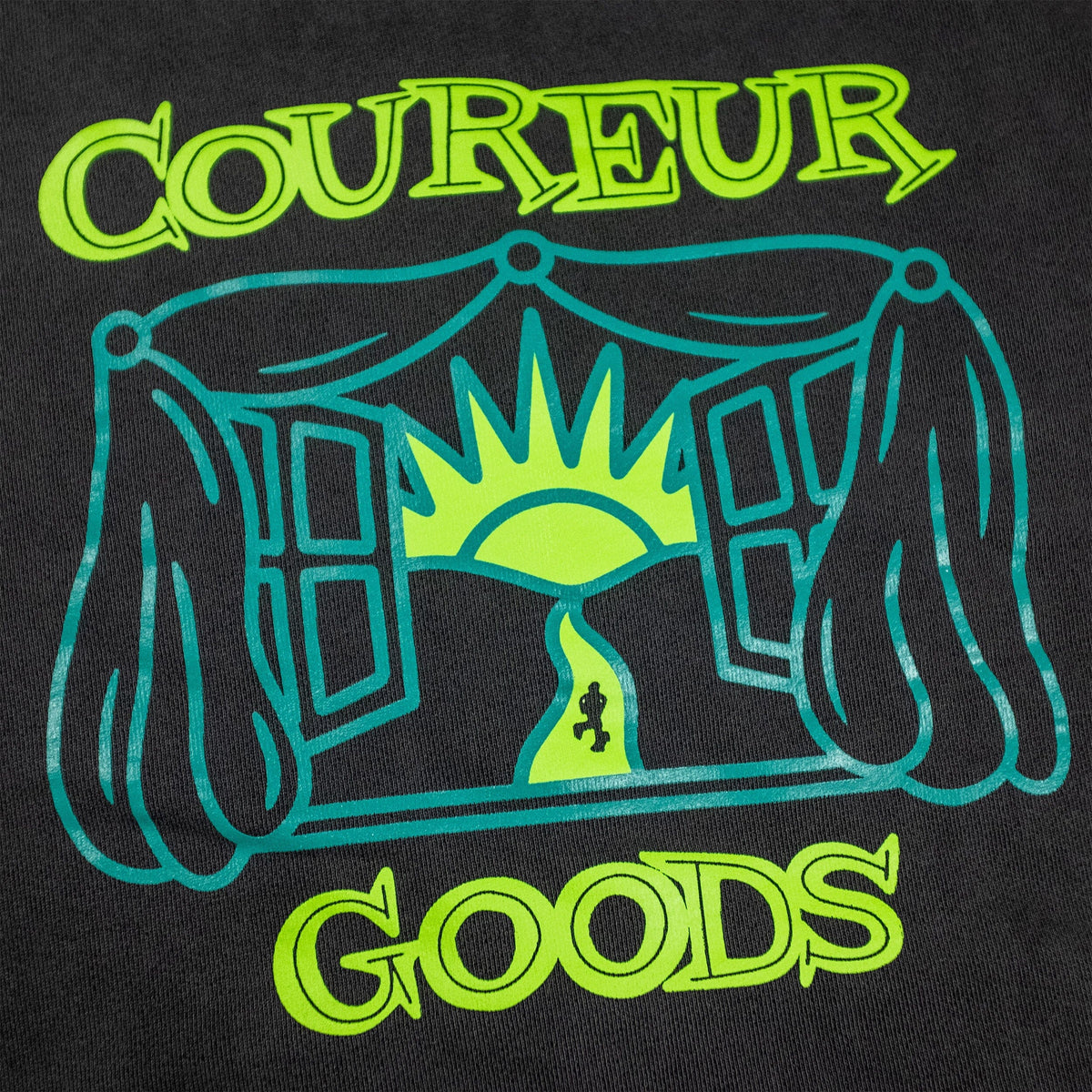 Coureur Goods Windows Open Hoodie Pigment Black hoodies Coureur Goods 