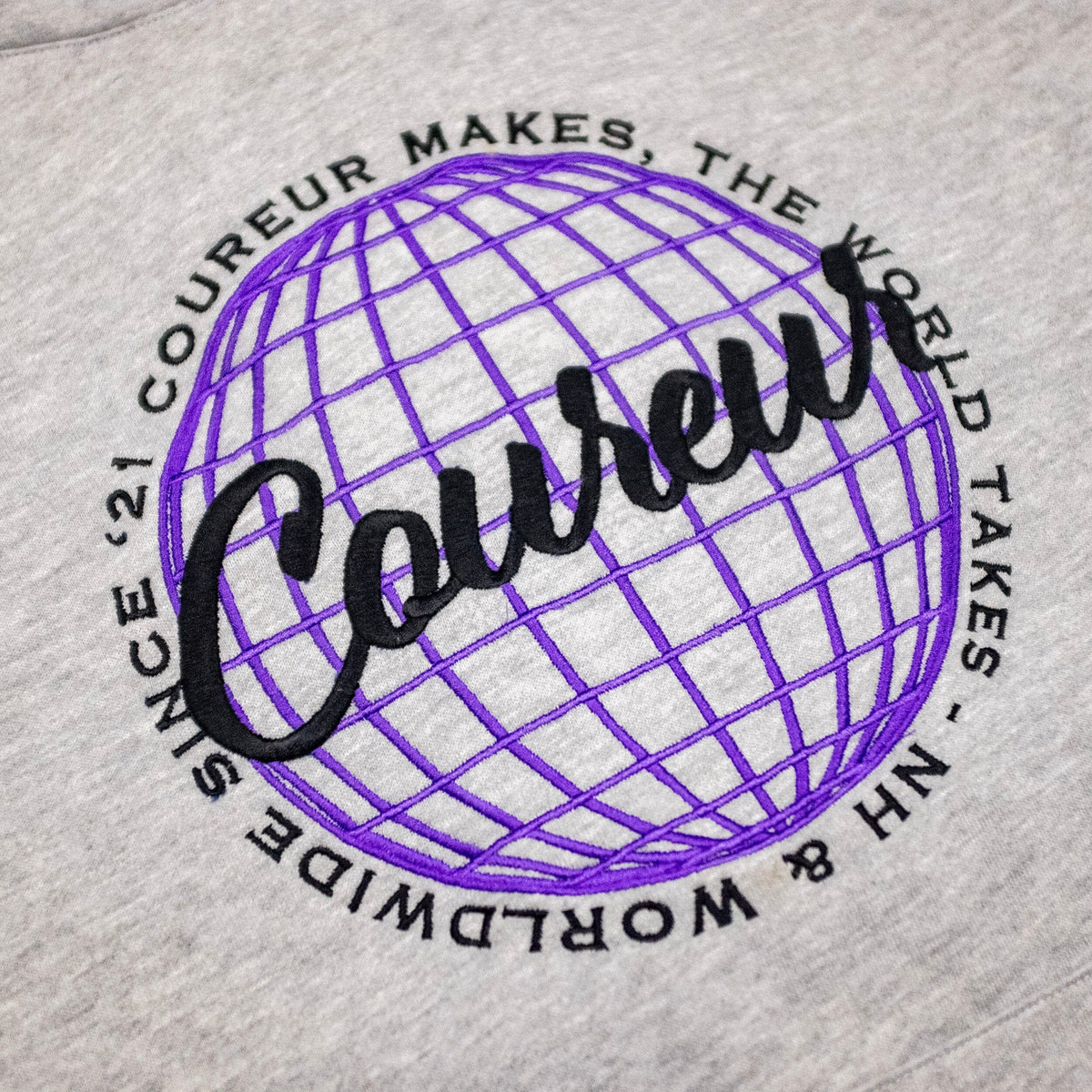 Coureur Goods Worldwide Hoodie Heather Grey hoodies Coureur Goods 