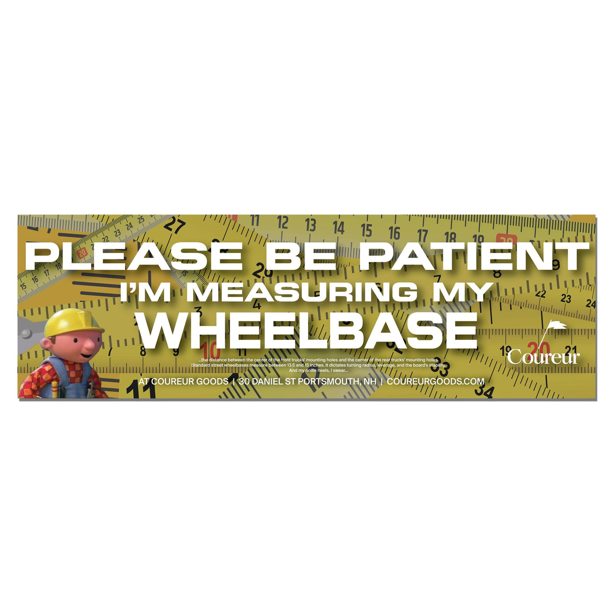 Couureur Goods Wheelbase Bumper Sticker accessories Coureur Goods 