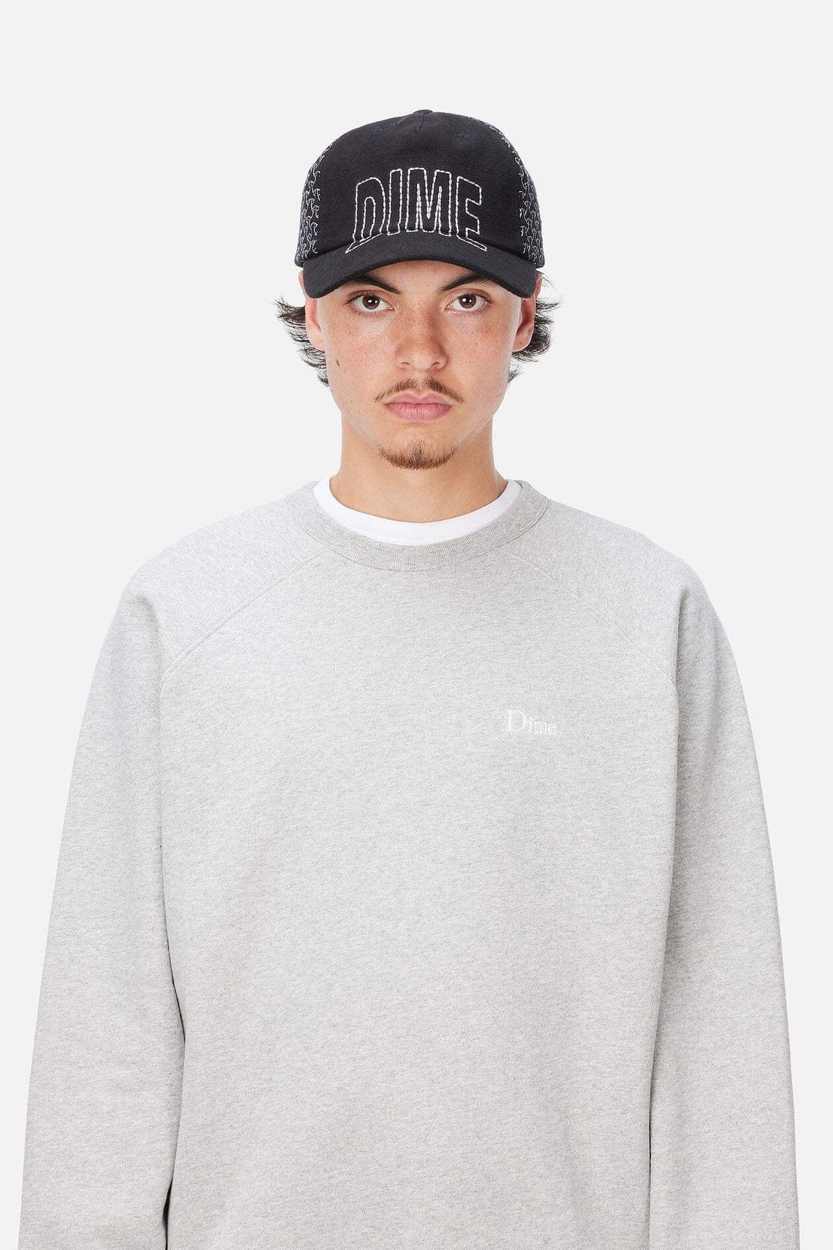 Dime Allover Stitch D Worker Cap Black hats Dime 