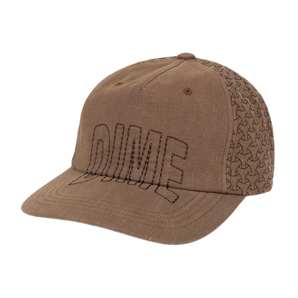 Dime Allover Stitch D Worker Cap Tan hats Dime 