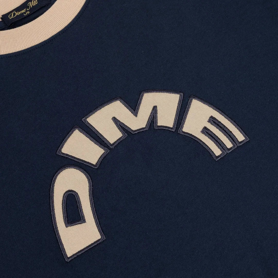 Dime Arch Ringer Tee Navy Tees Dime 