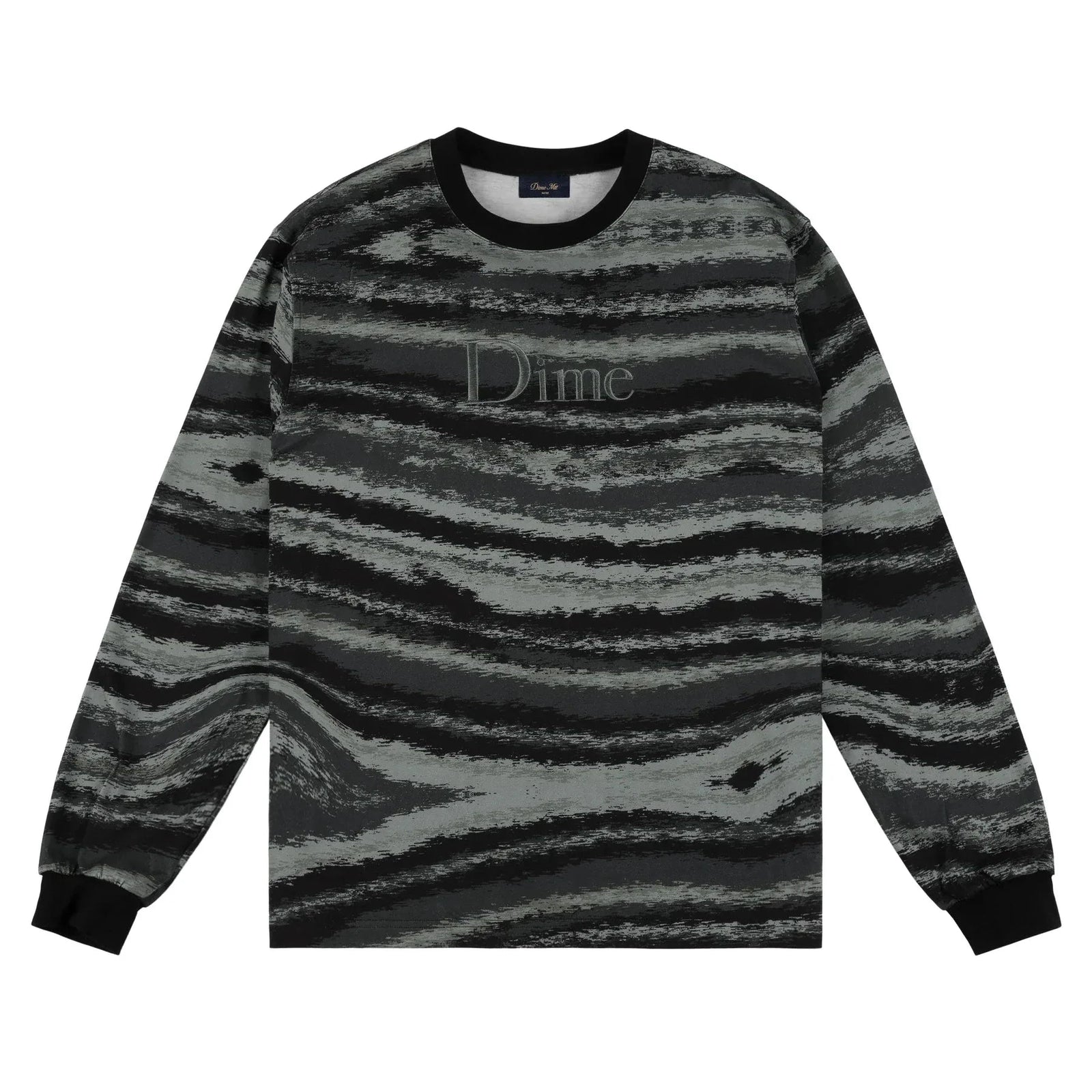 Dime Brushstroke L/S Shirt Hunter Green shirts Dime 