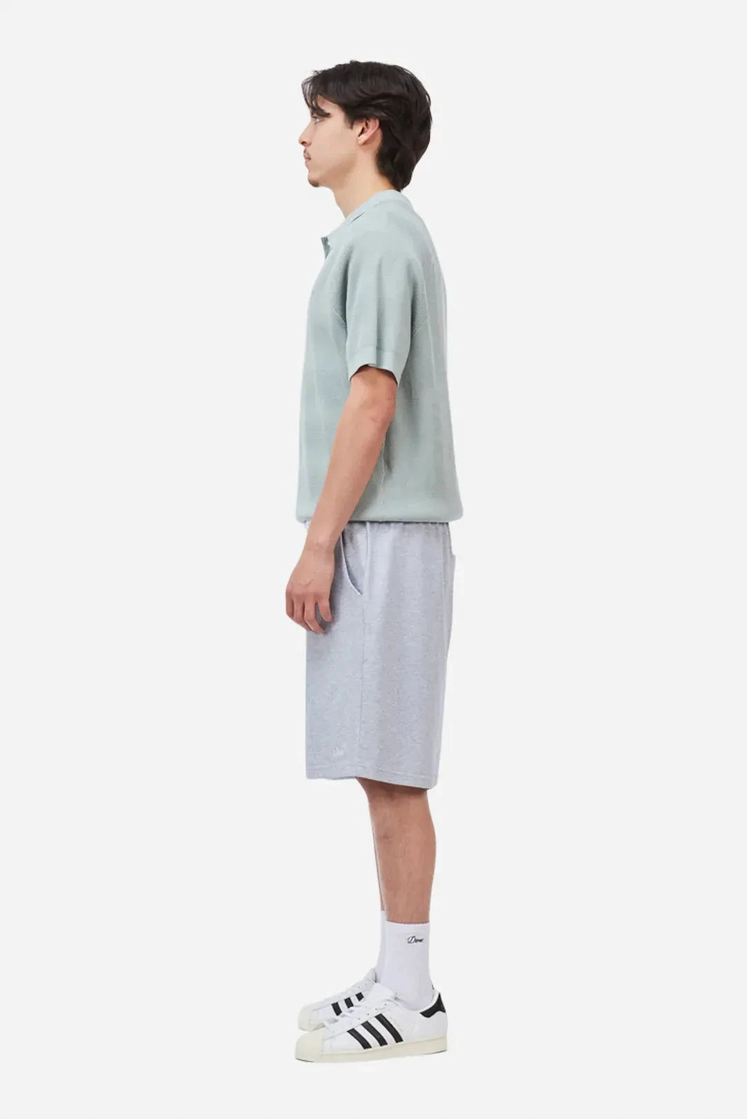 Dime Cable Knit Polo Seafoam shirts Dime 