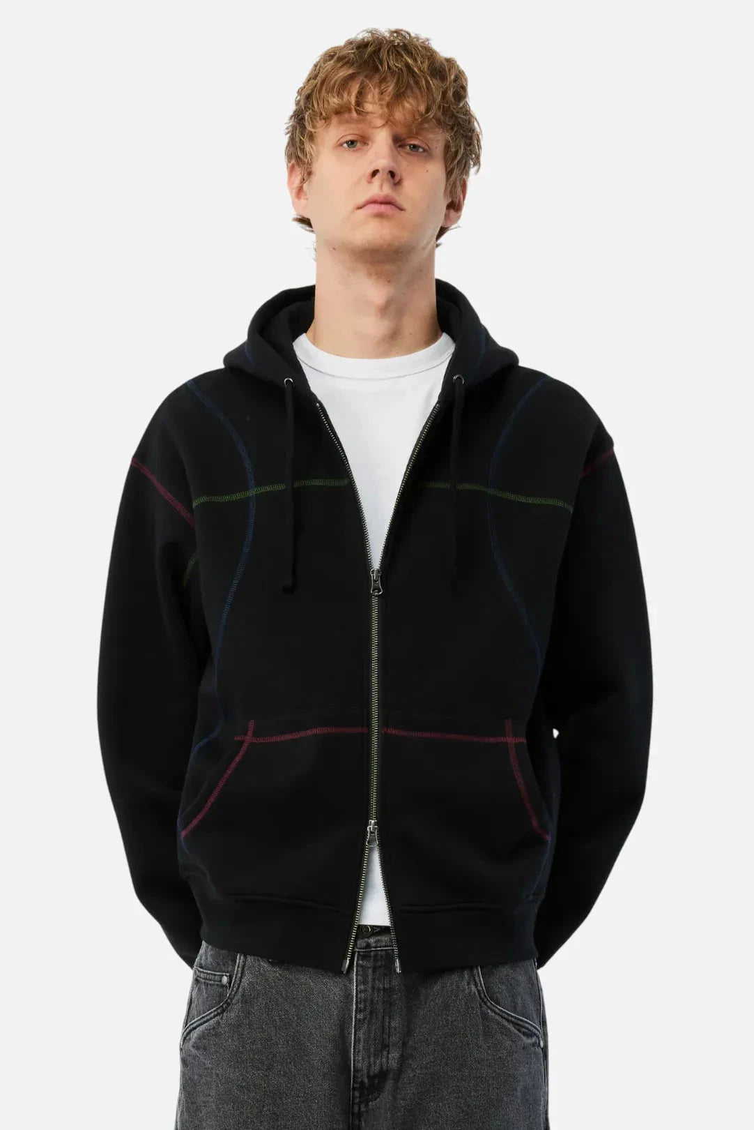 Dime Court Zip Hoodie Black/Multi hoodies Dime 