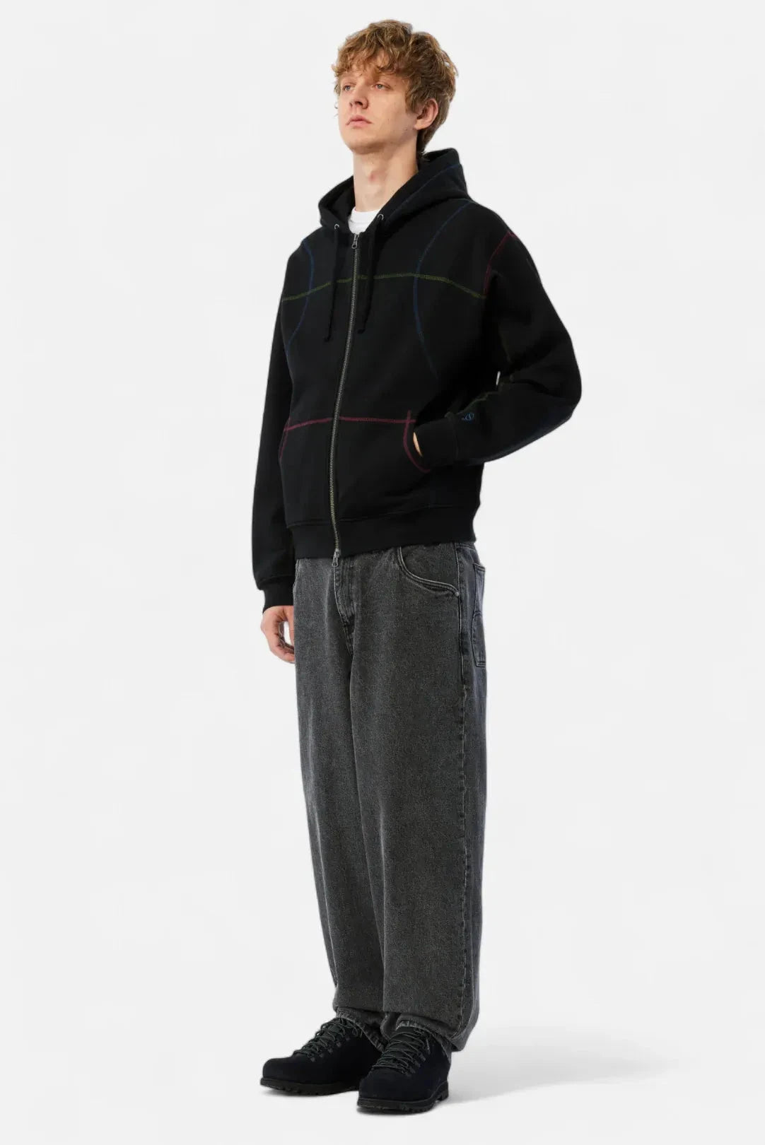 Dime Court Zip Hoodie Black/Multi hoodies Dime 