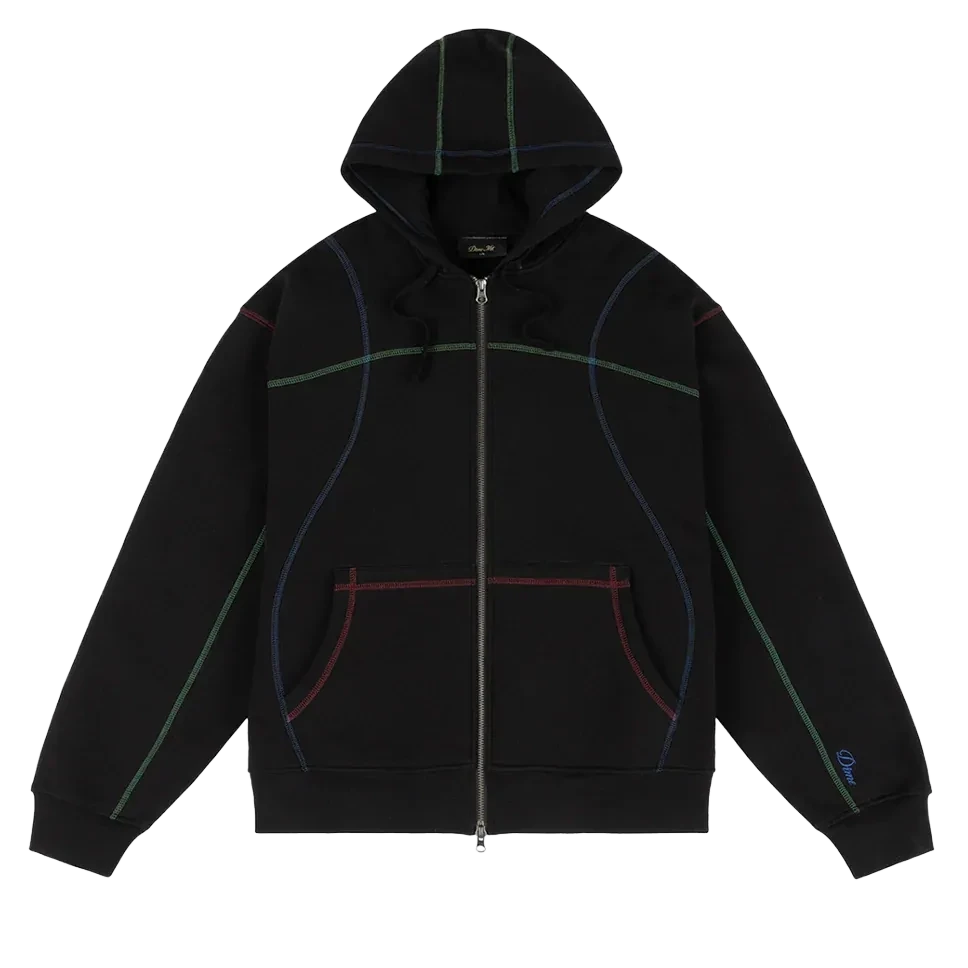 Dime Court Zip Hoodie Black/Multi hoodies Dime 