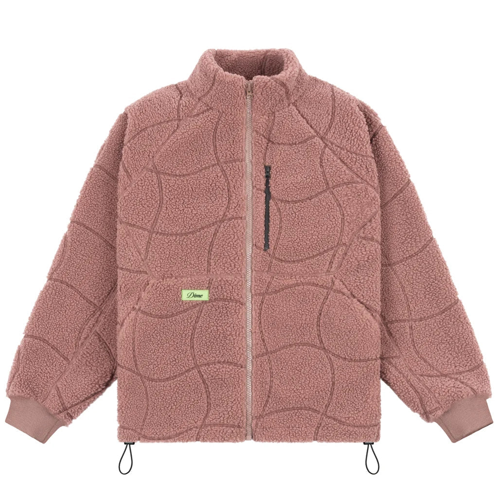 Dime Coverstitch Sherpa Fleece Mauve jackets Dime 