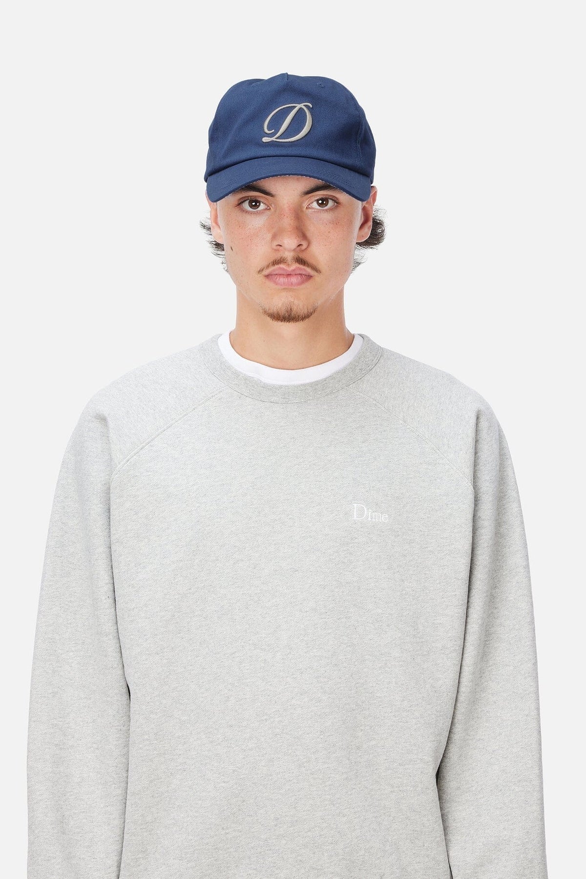 Dime Cursive D Worker Cap Marine Blue hats Dime 