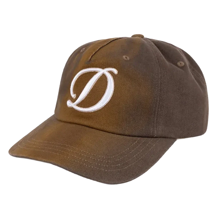 Dime Cursive Denim Worker Cap Brown Washed hats Dime 
