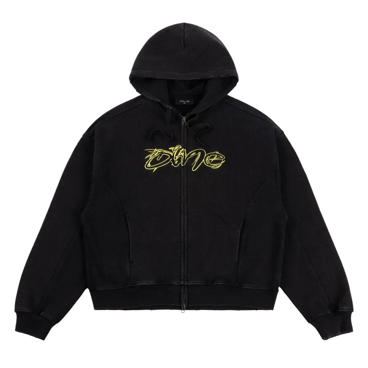 Dime Distressed Terry Hoodie Acid Black hoodies Dime S 