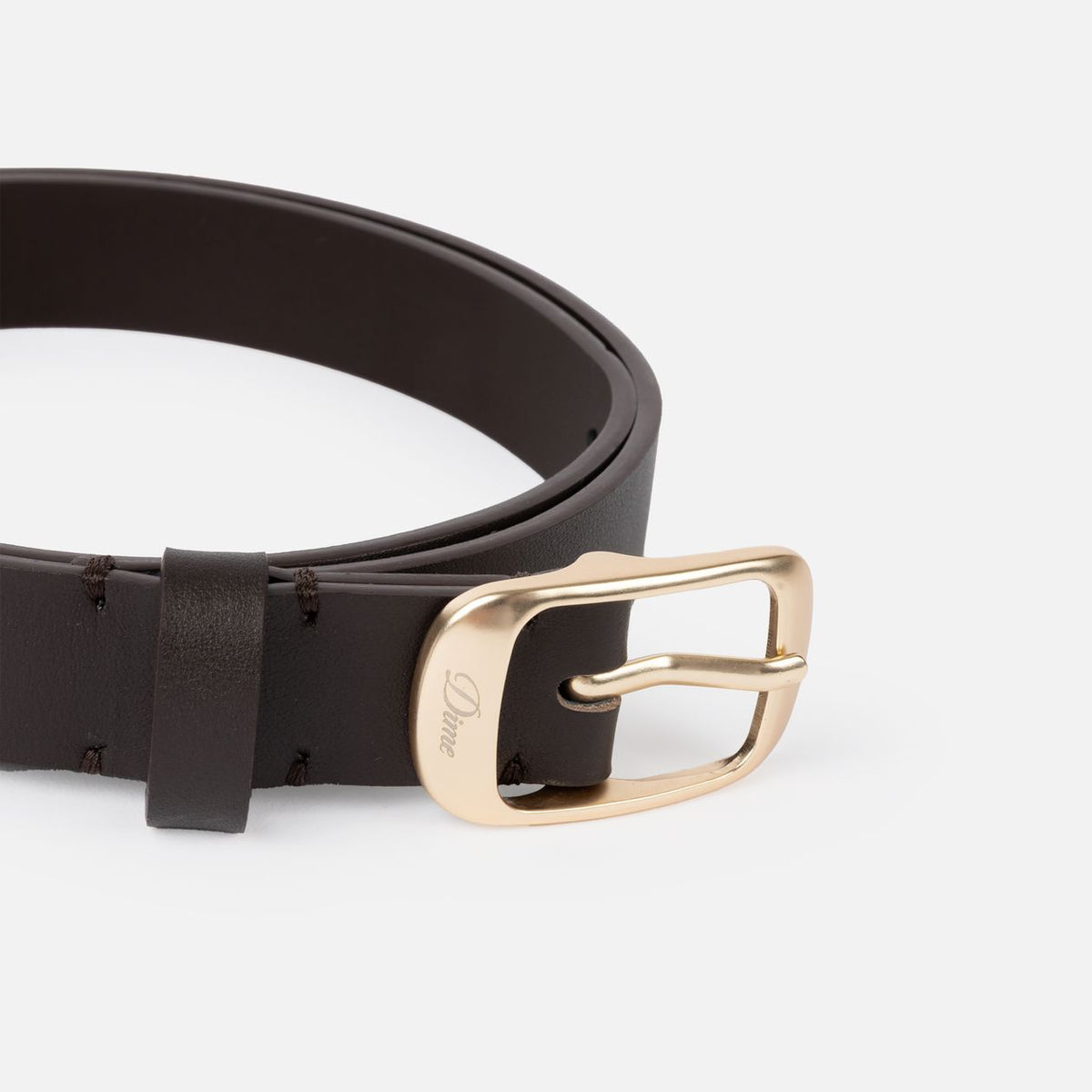 Dime Dress Leather Belt Brown L/XL belts Dime 