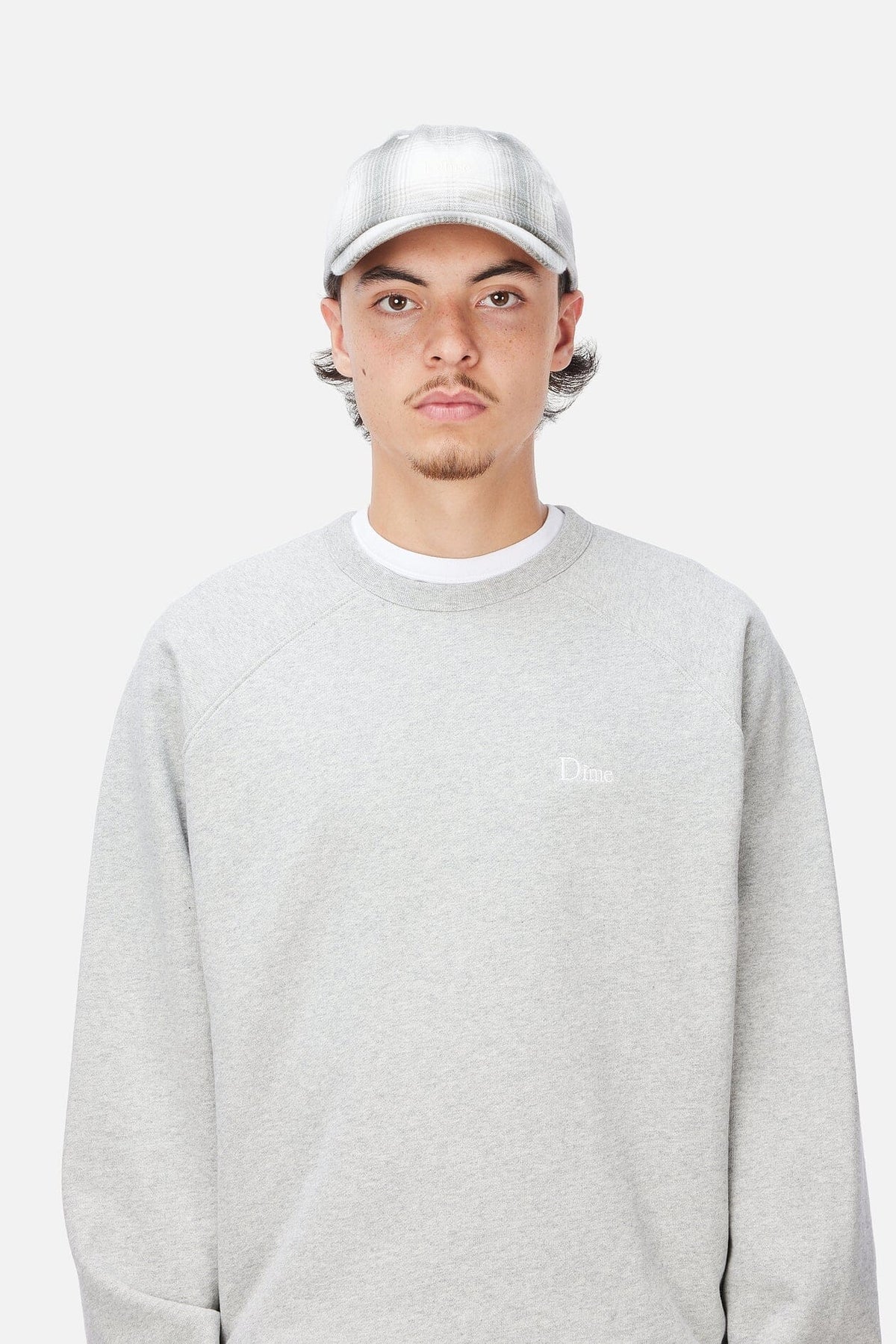 Dime Flannel Low Pro Cap Light Gray hats Dime 