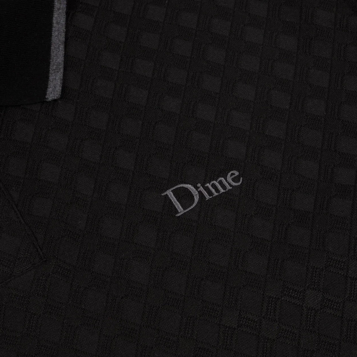 Dime Jacquard L/S Polo Black shirts Dime 