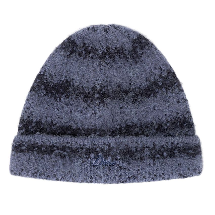 Dime Mohair Striped Beanie Blue beanies Dime 
