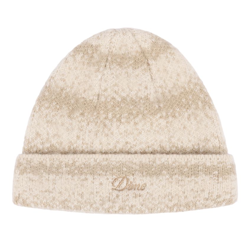 Dime Mohair Striped Beanie Cream beanies Dime 