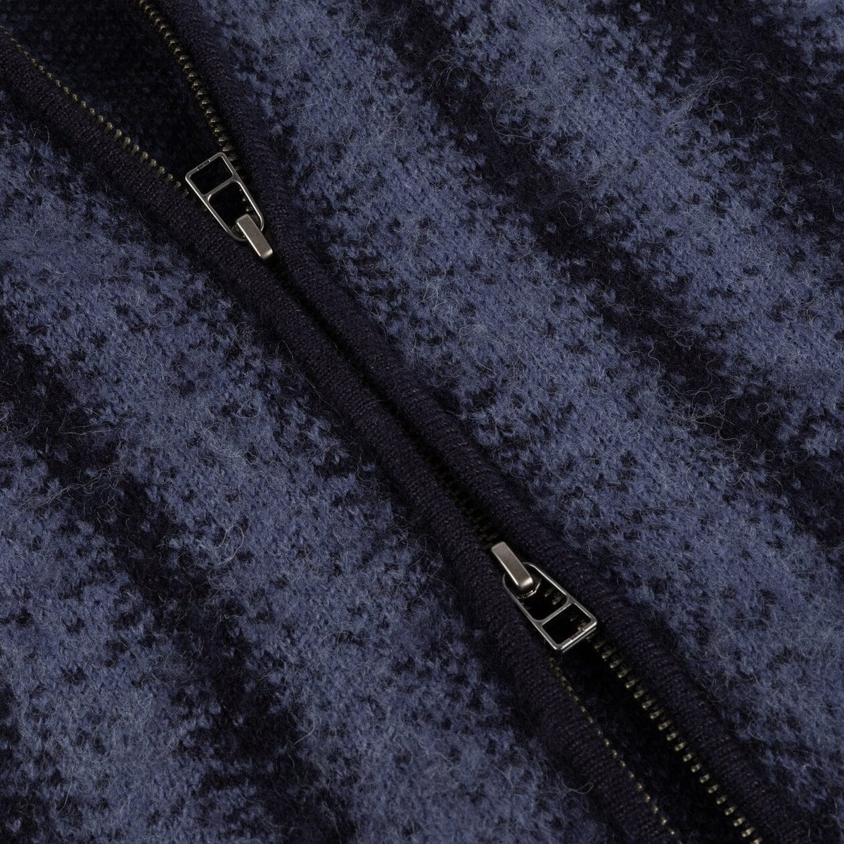 Dime Mohair Striped Zip Hoodie Blue hoodies Dime 