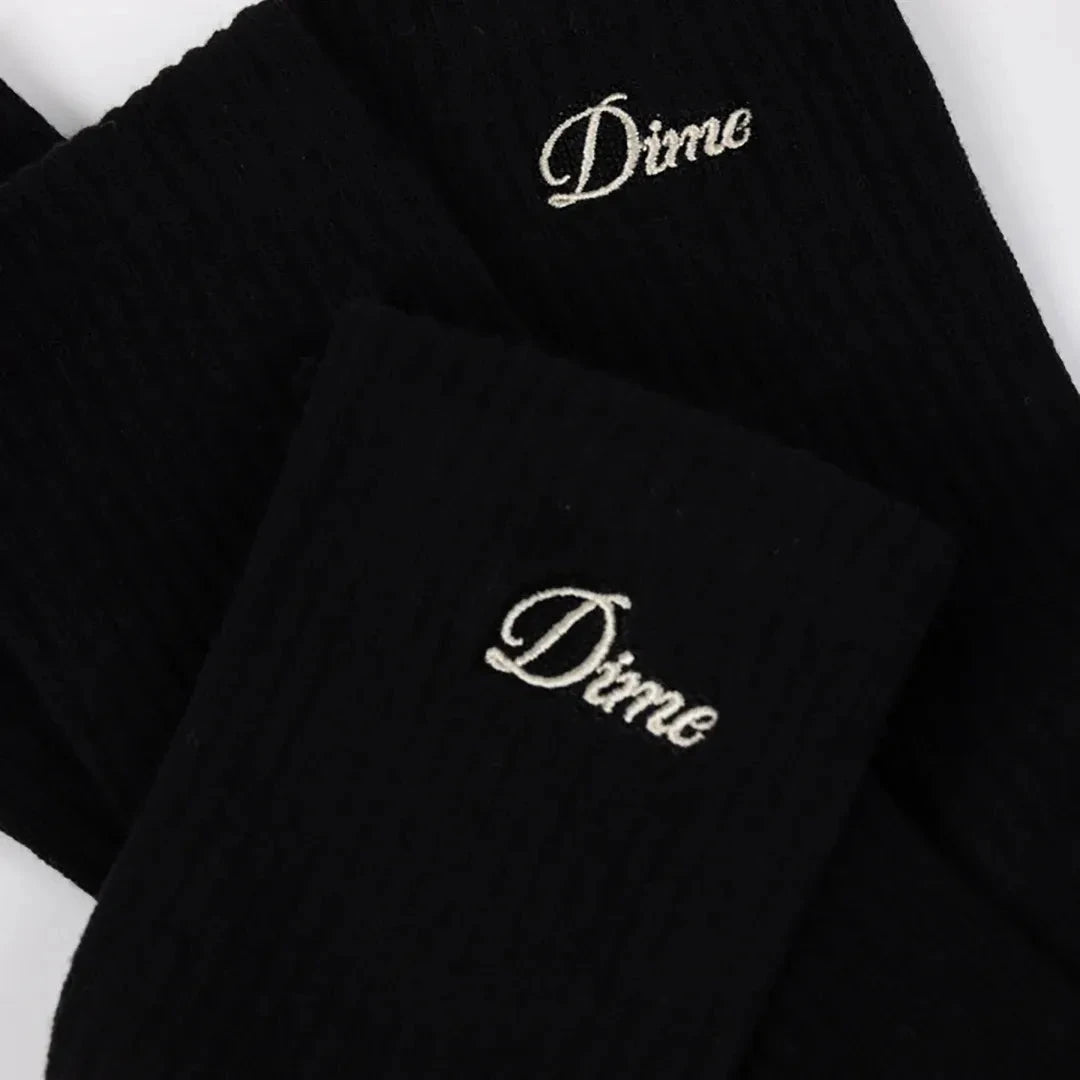 Dime Two Pack Crew Socks Black L/XL Socks Dime 