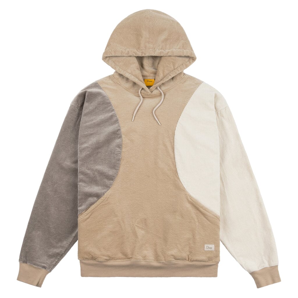 Dime Wave Corduroy Hoodie Beige - Coureur Goods