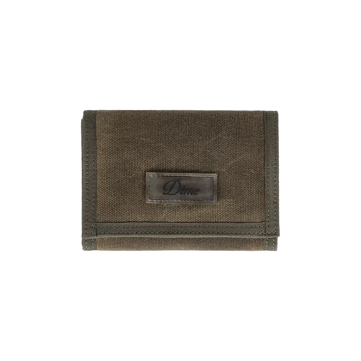Dime Waxed Velcro Wallet Olive wallets Dime 