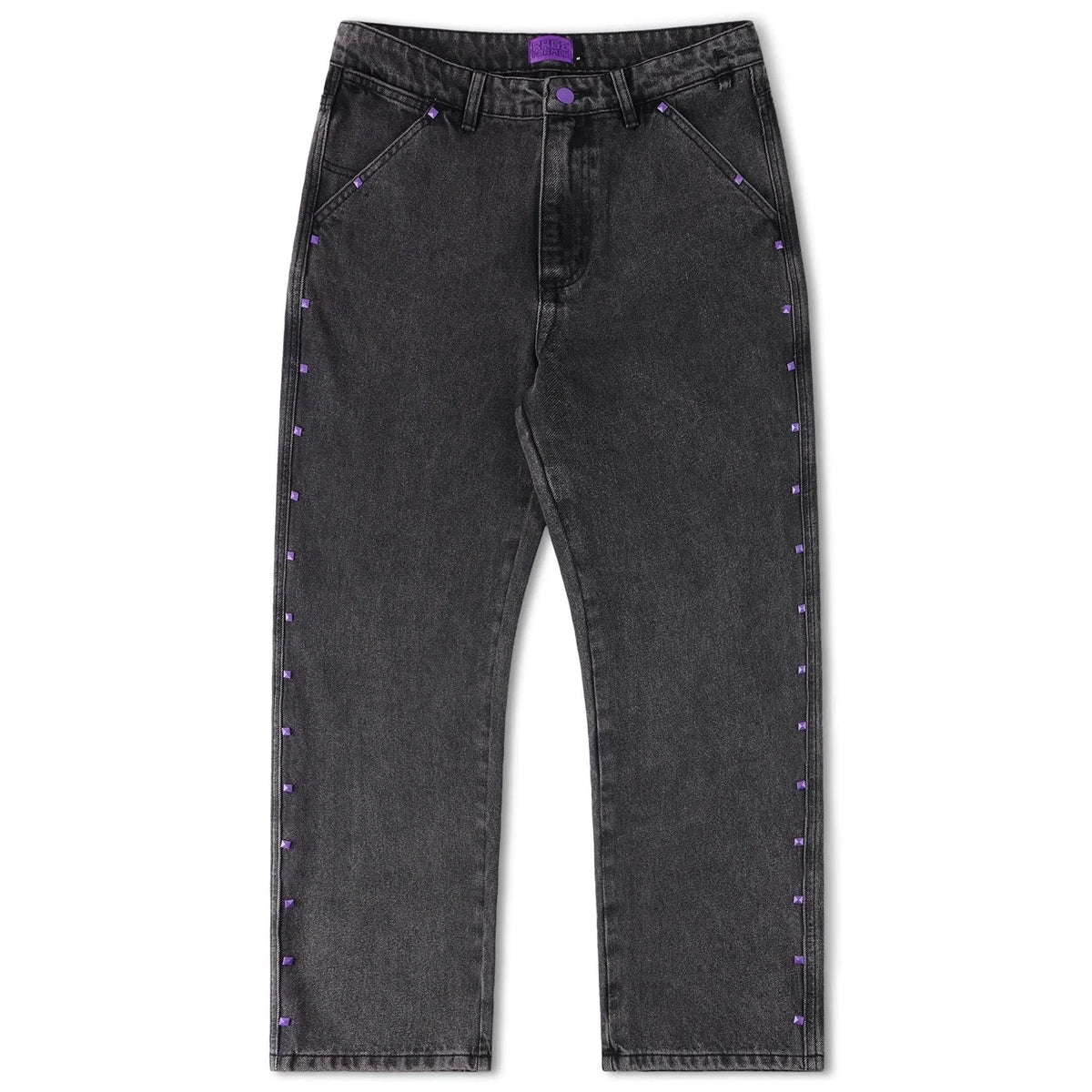 Former Studded Denim Pant Washed Black pants Former 