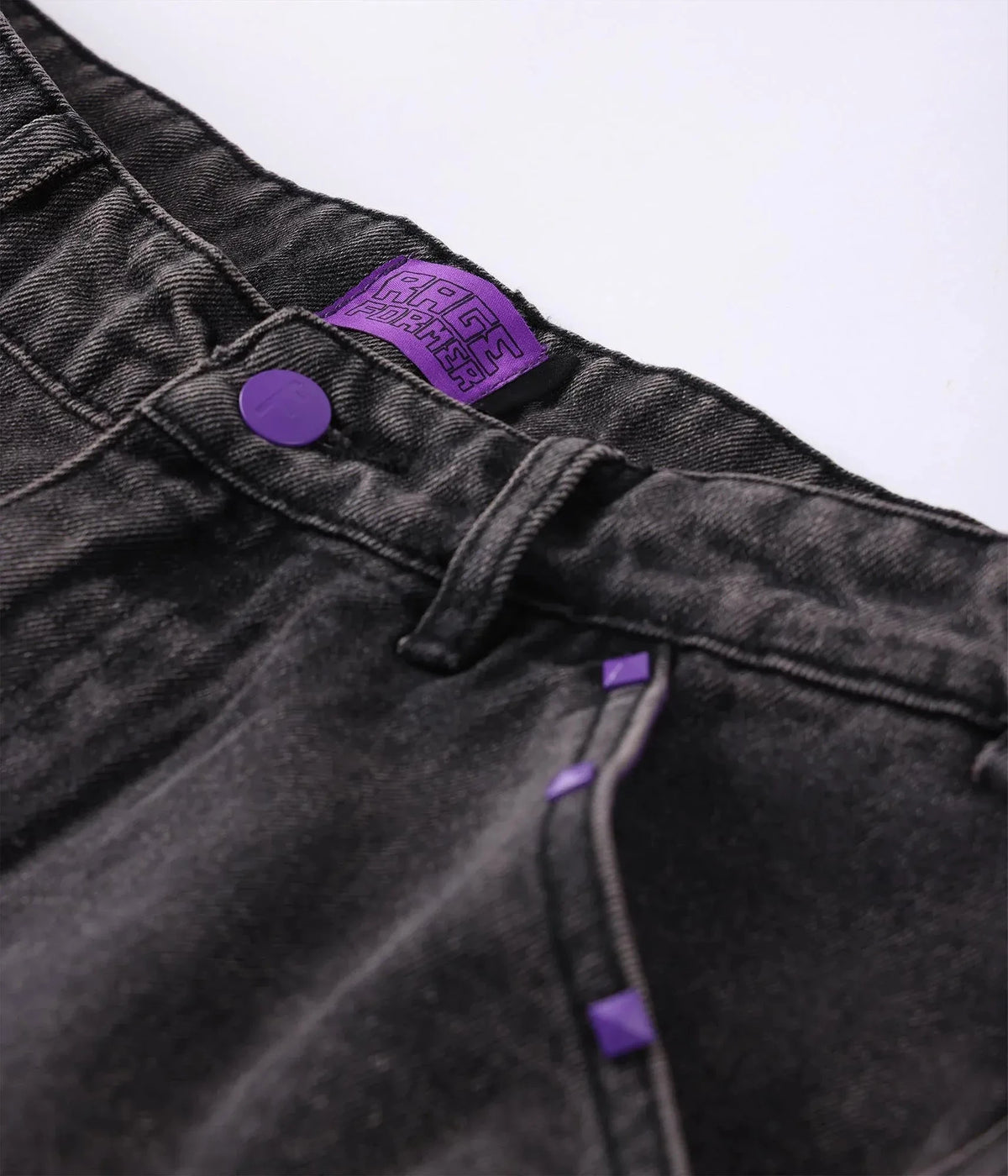 Former Studded Denim Pant Washed Black pants Former 