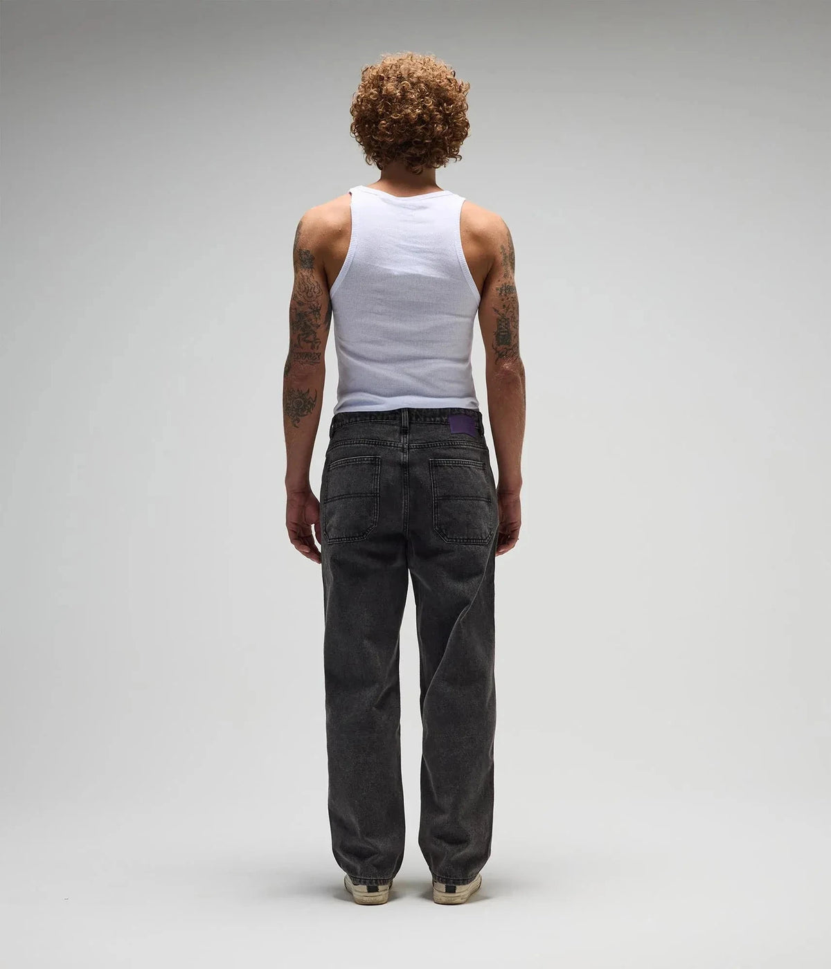 Former Studded Denim Pant Washed Black pants Former 