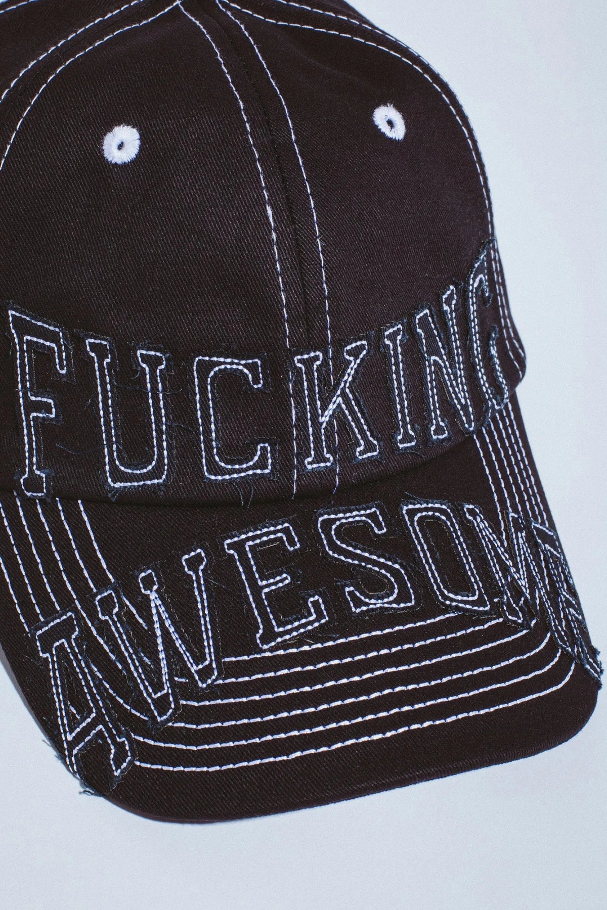 Fucking Awesome KO 6 Panel Hat Black Hats Fucking Awesome 