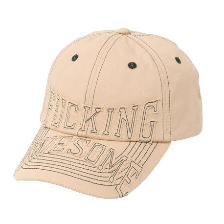 Fucking Awesome KO 6 Panel Hat Khaki Tan Hats Fucking Awesome 