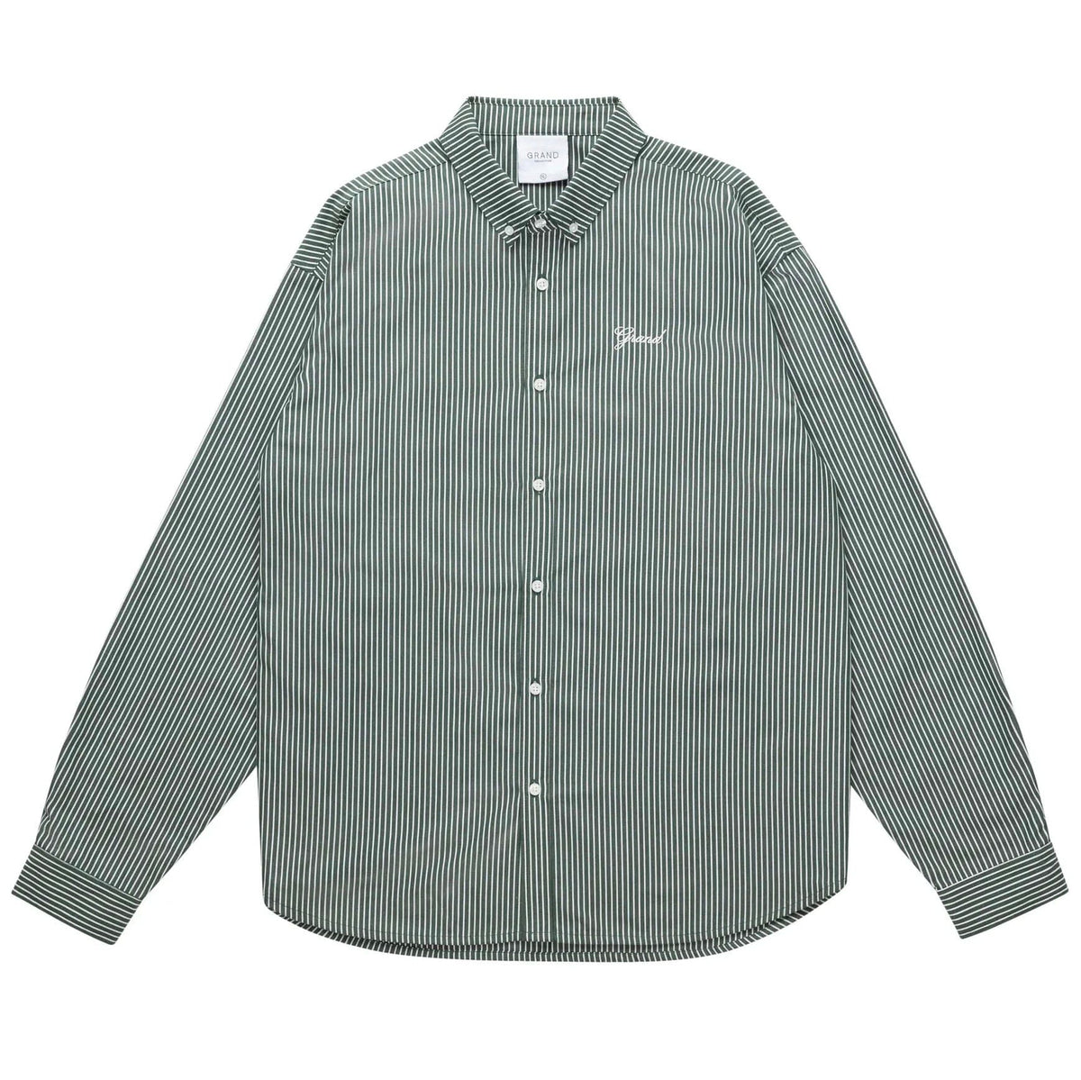 Grand Collection Blair Striped Poplin Shirt Forest shirts Grand Collection 