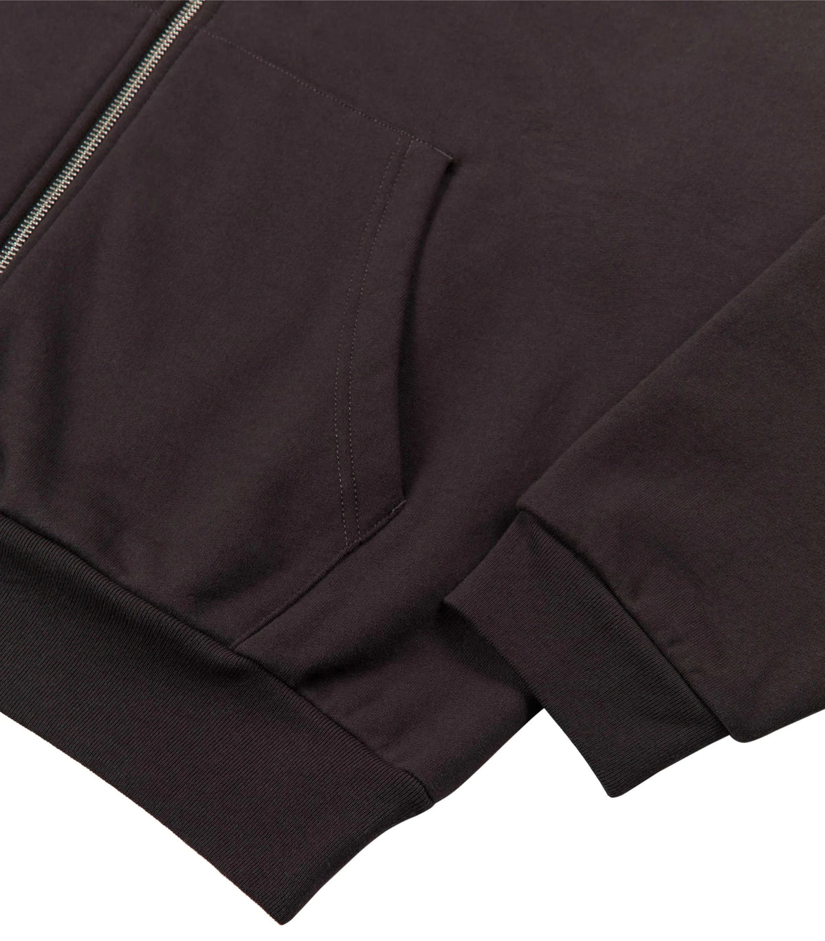 Grand Zip Up Script Hoodie Espresso hoodies Grand Collection 
