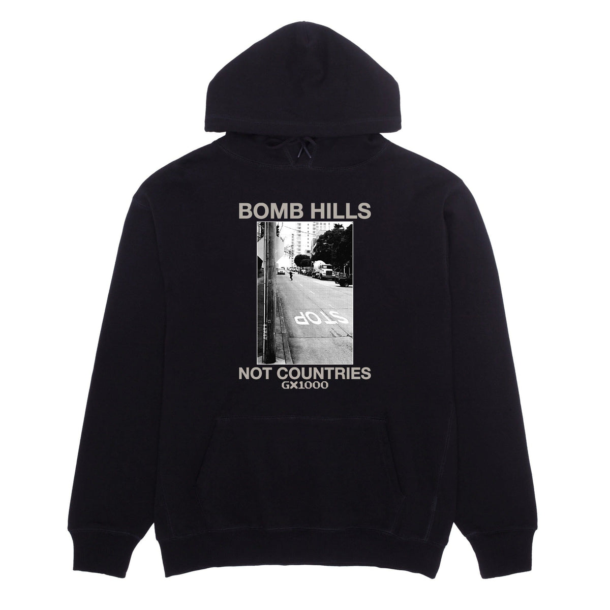 GX1000 Bomb Hills Not Countries Hoodie Black hoodies GX1000 