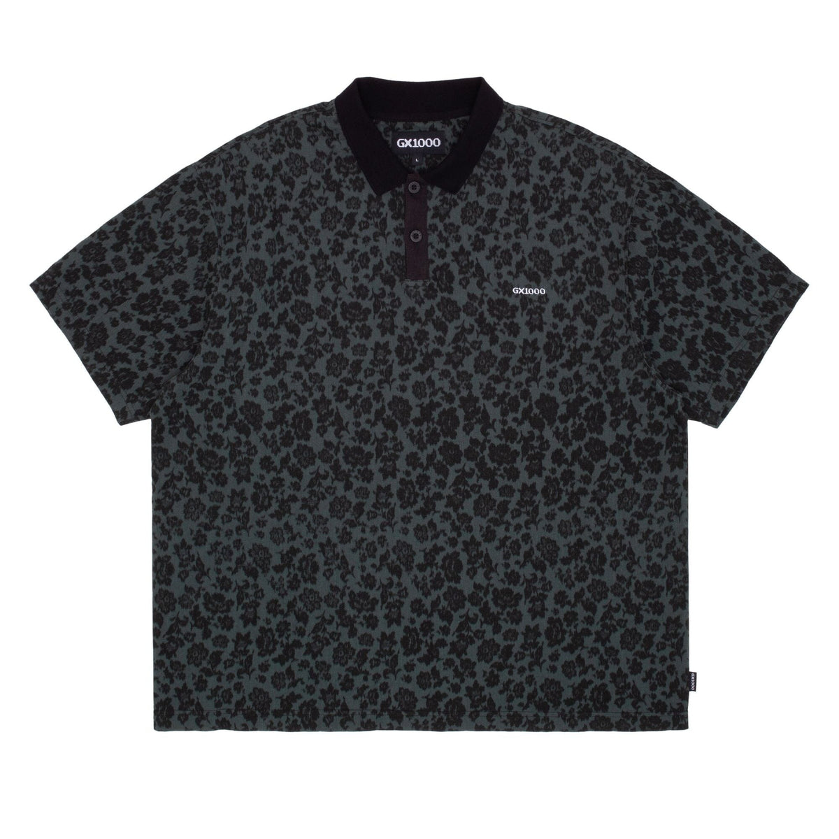 GX1000 Polo Shirt Floral Emerald shirts GX1000 