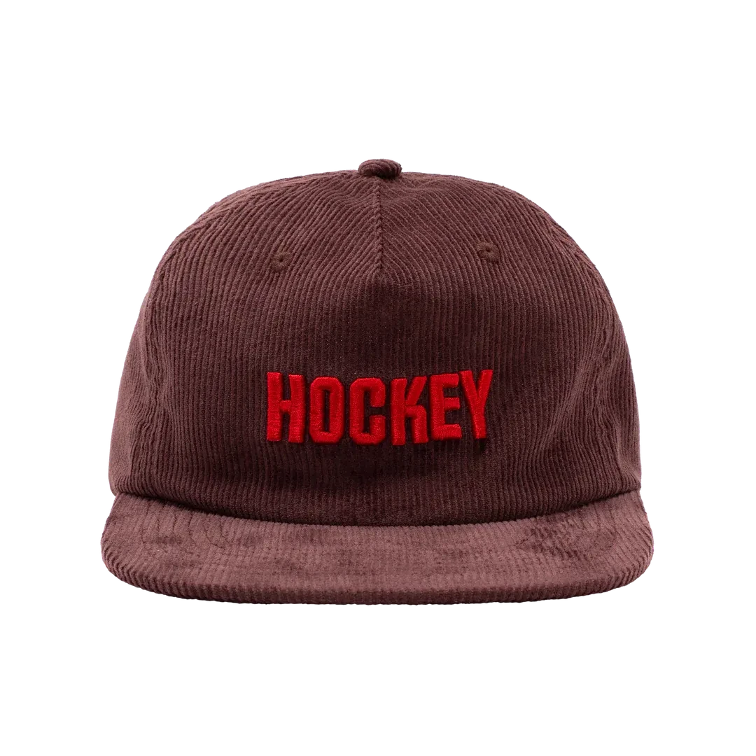 Hockey Corduroy 5 Panel Hat Brown Hats Hockey 