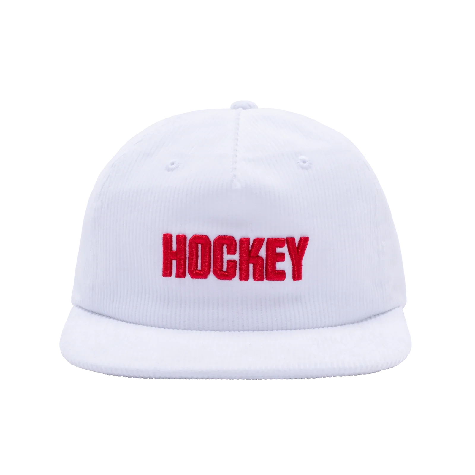 Hockey Corduroy 5 Panel Hat White Hats Hockey 