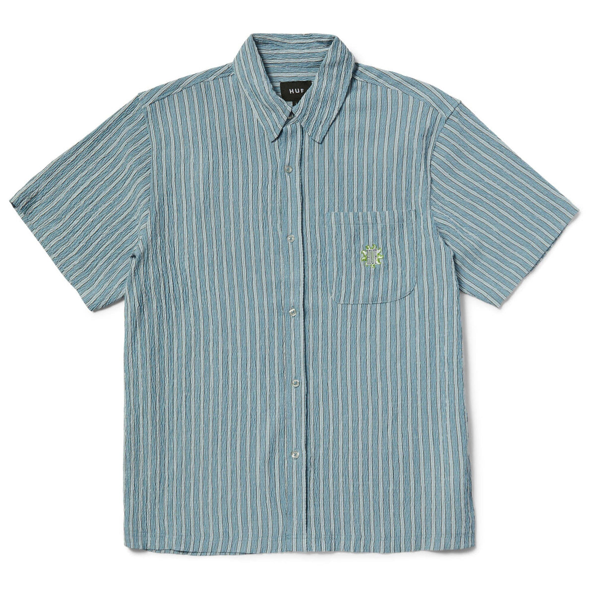 HUF Apollo Striped Shirt Pool Blue shirts HUF 
