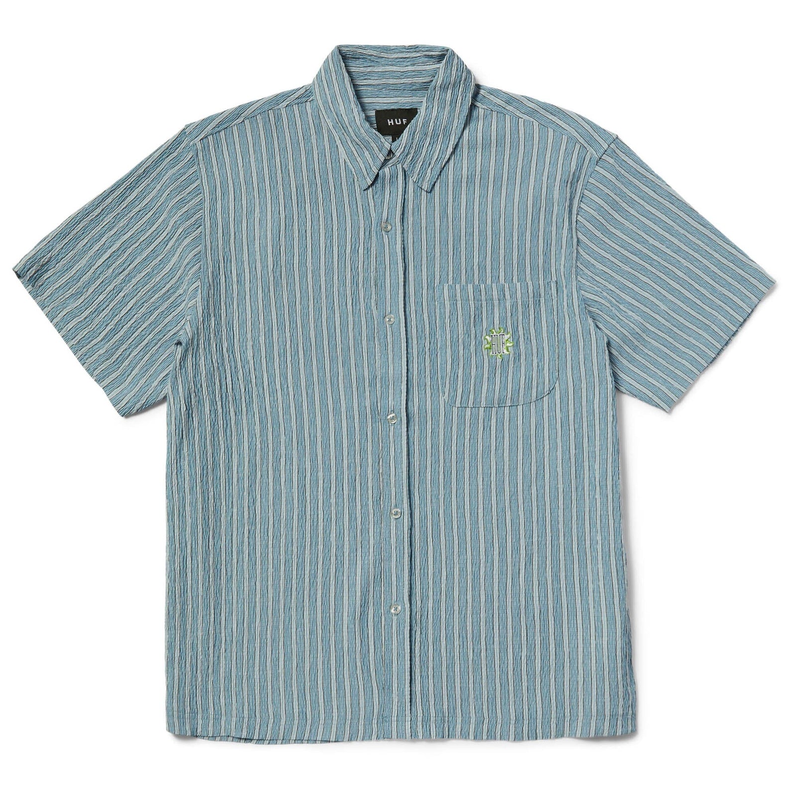 HUF Apollo Striped Shirt Pool Blue shirts HUF 