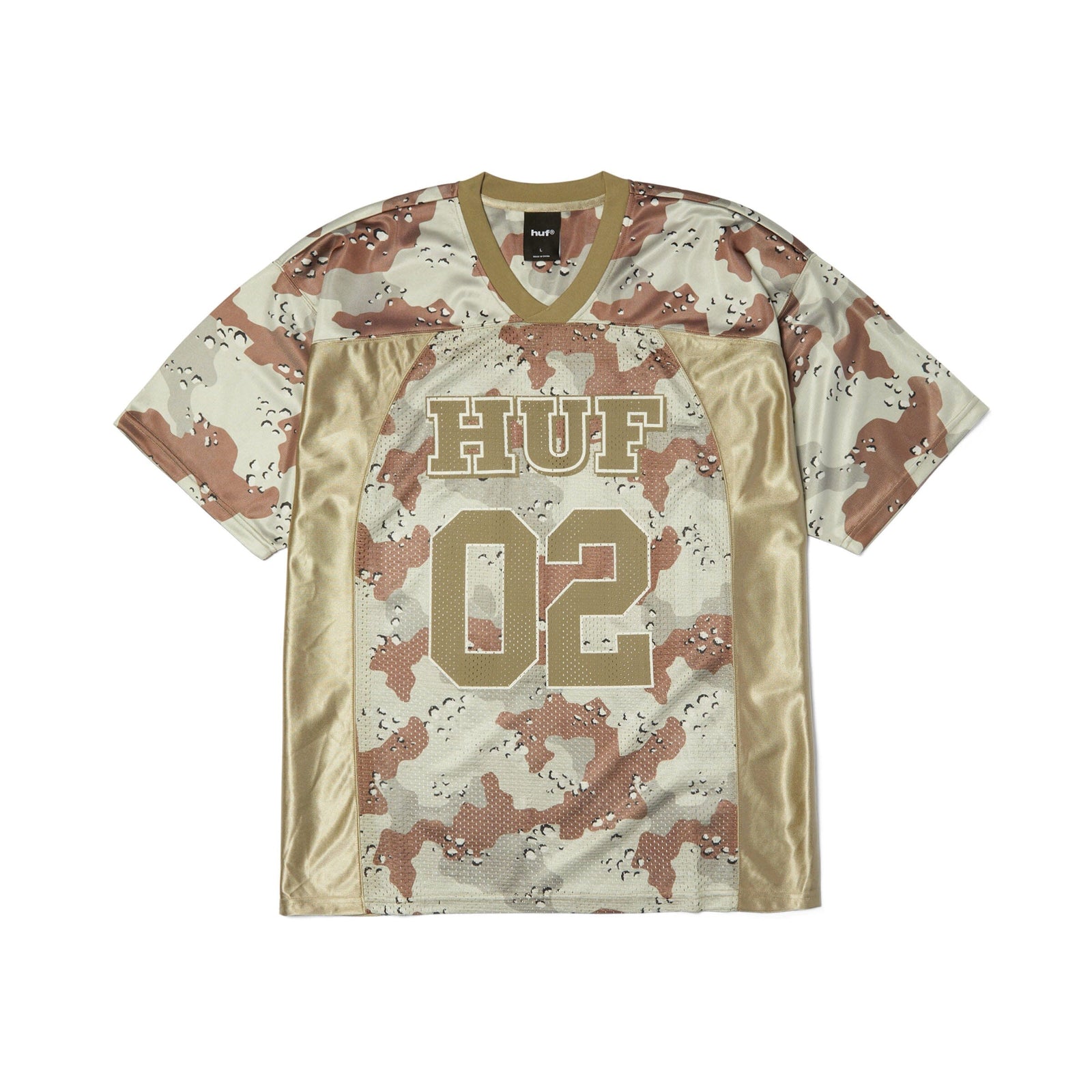 HUF Camo Football Jersey Brown shirts HUF 