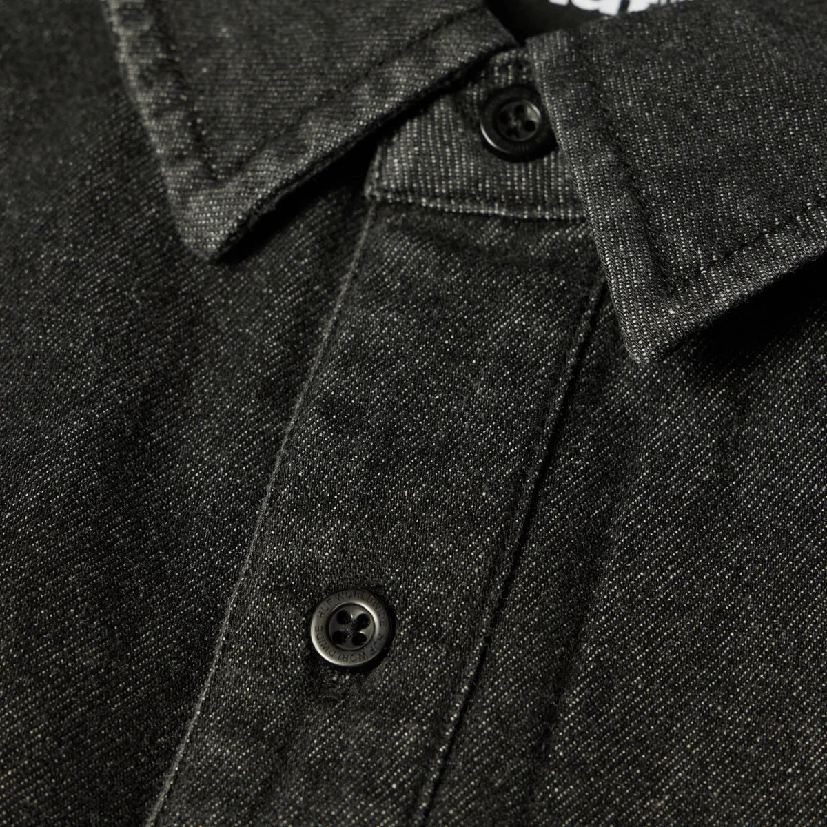 HUF Carson Overdyed Denim Shirt Black shirts HUF 