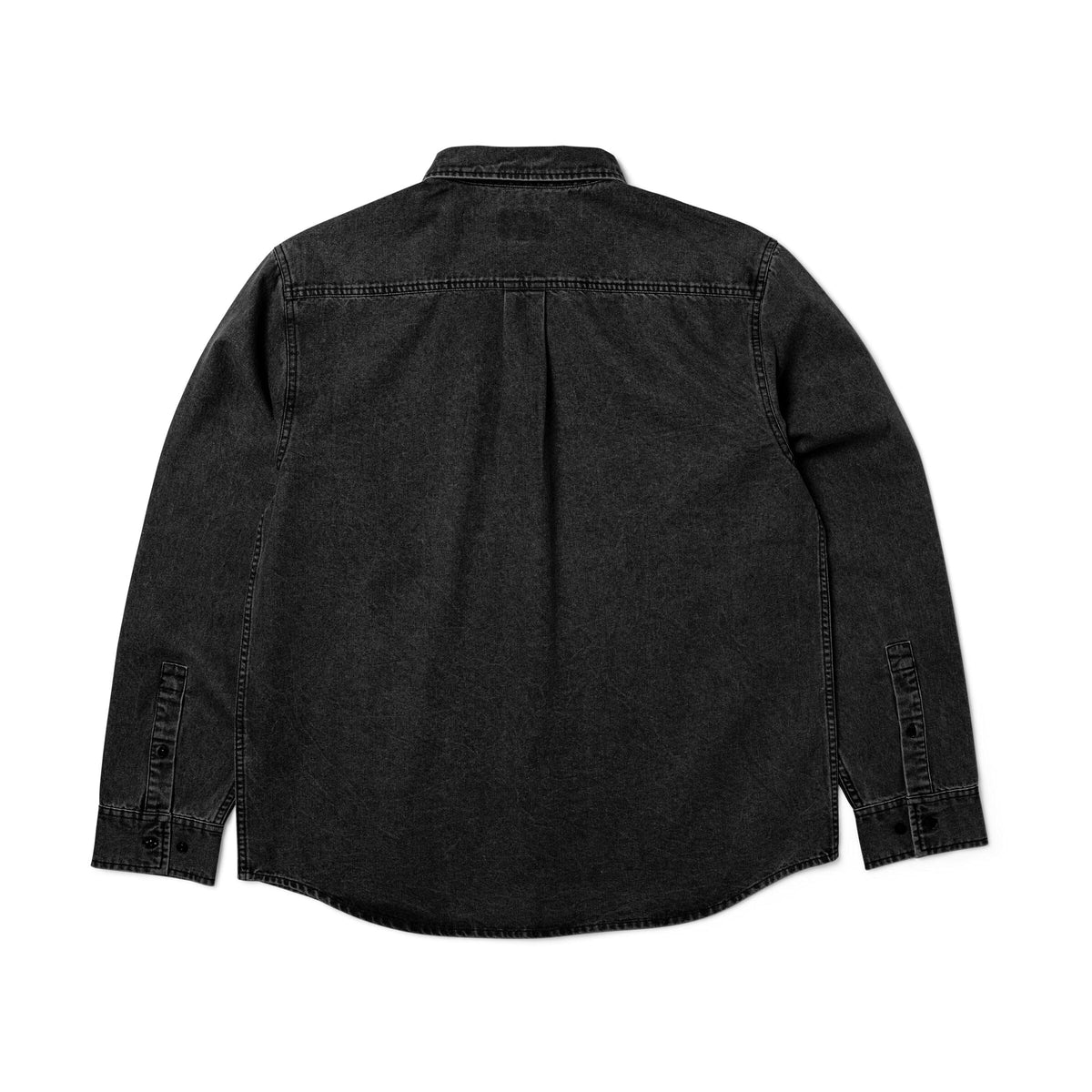 HUF Carson Overdyed Denim Shirt Black shirts HUF 