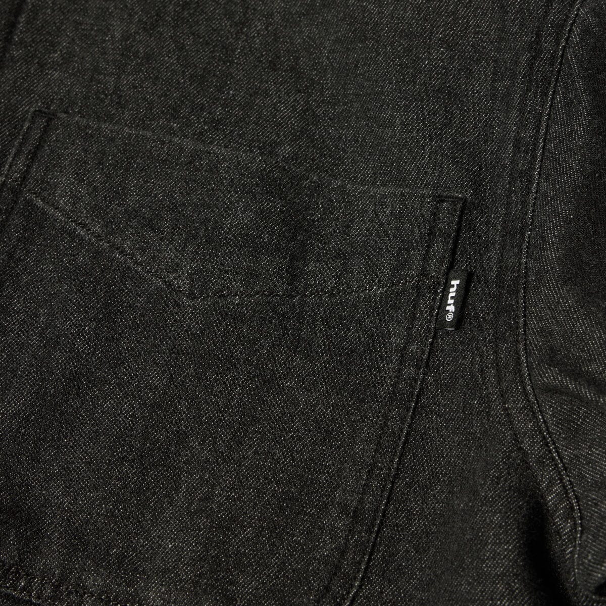 HUF Carson Overdyed Denim Shirt Black shirts HUF 