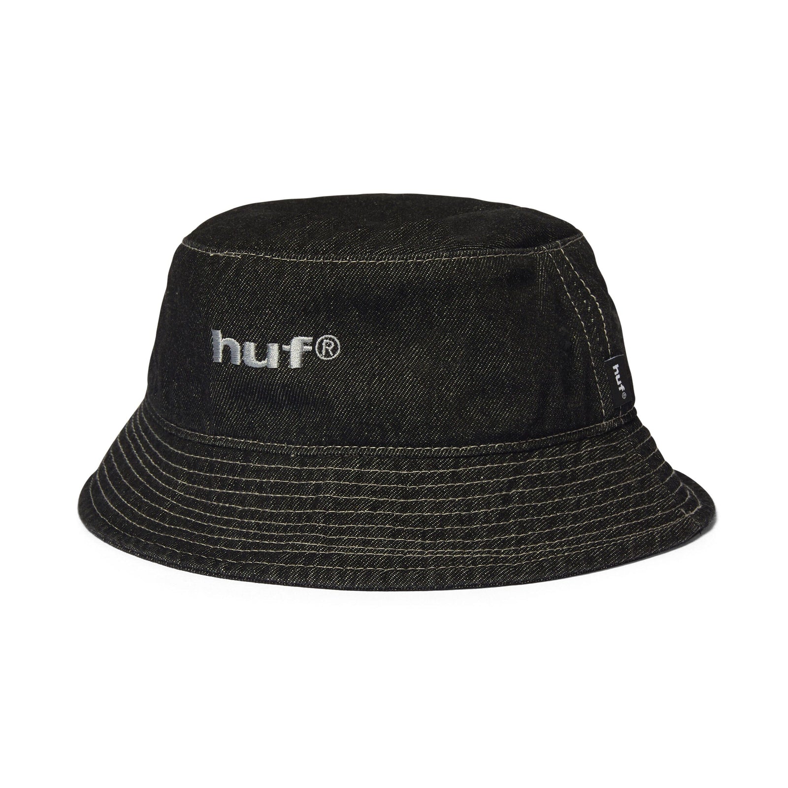 HUF Cassel Bucket Hat Washed Black bucket hats HUF 