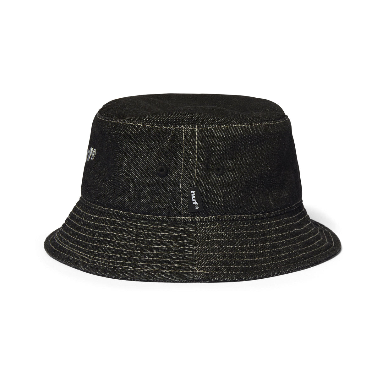 HUF Cassel Bucket Hat Washed Black bucket hats HUF 