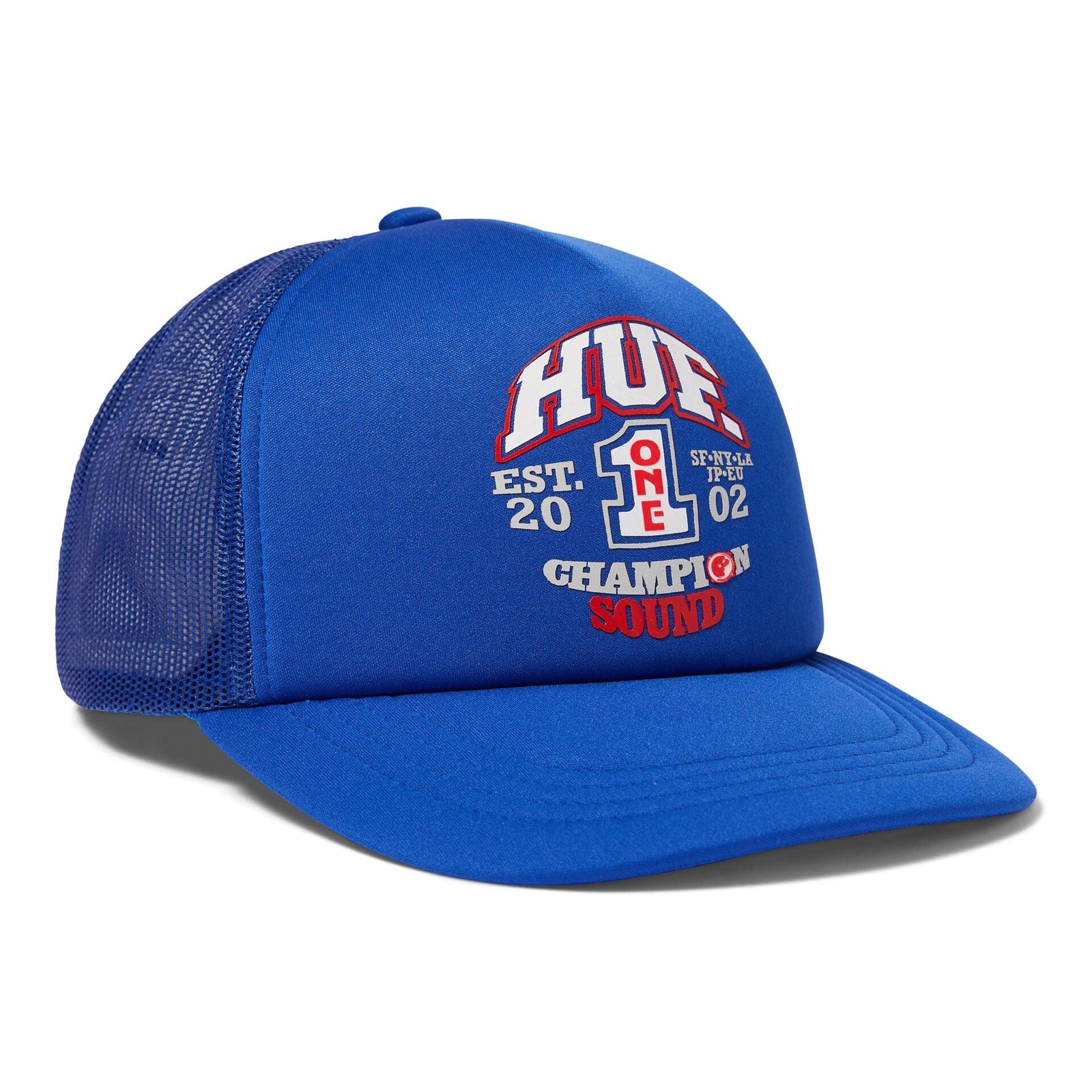HUF Champion Sound Trucker Hat Cobalt Blue hats HUF 