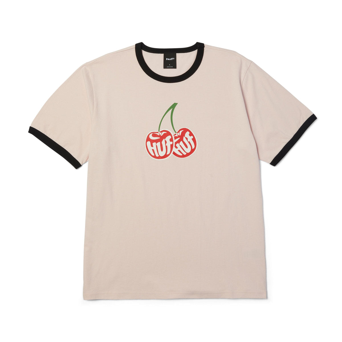 HUF Cherries Ringer Tee Dusty Pink tees HUF 