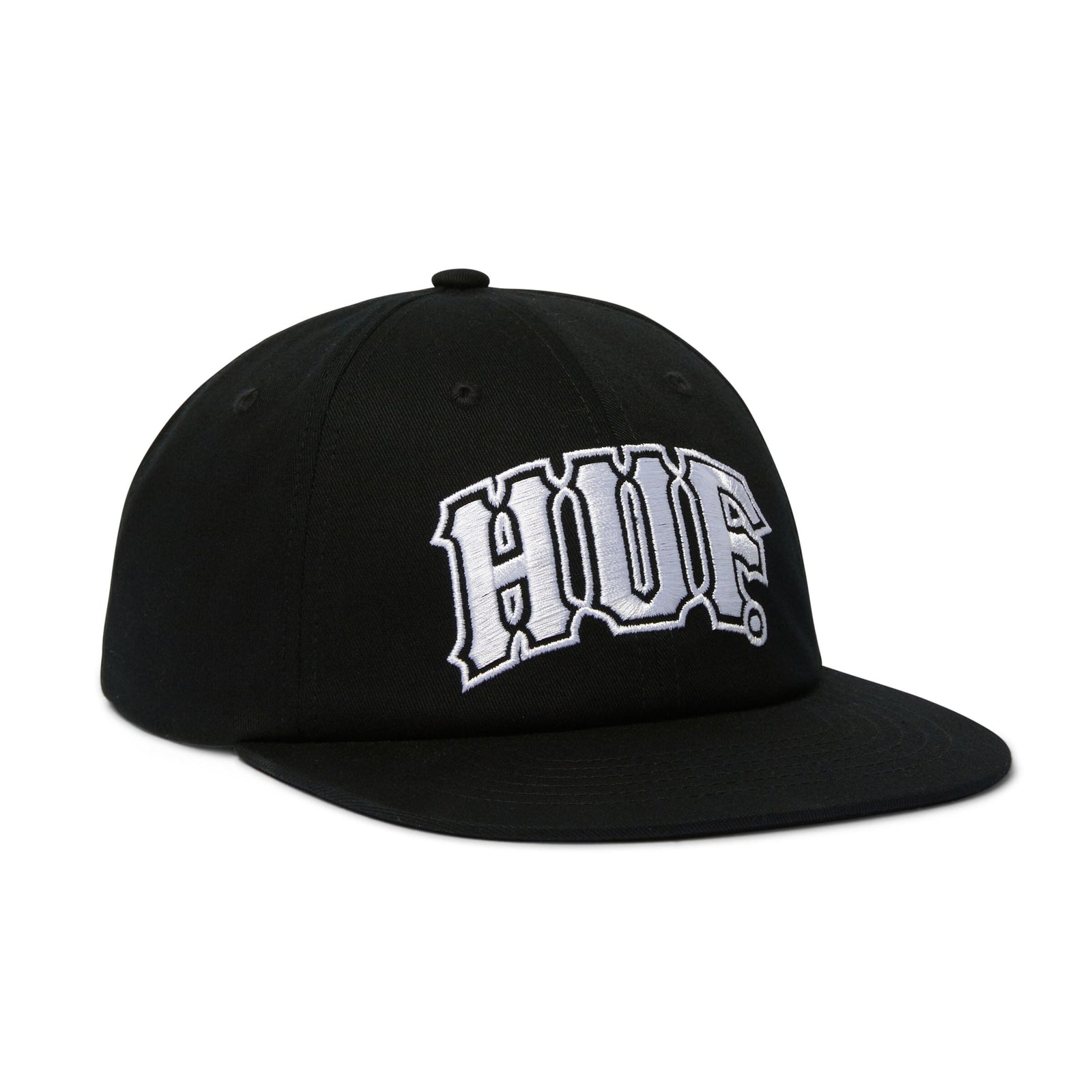 HUF Classic Arch Snapback Hat Black/White hats HUF 