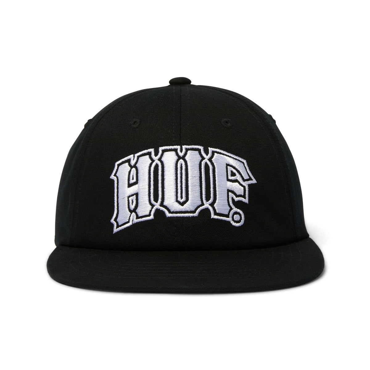 HUF Classic Arch Snapback Hat Black/White hats HUF 