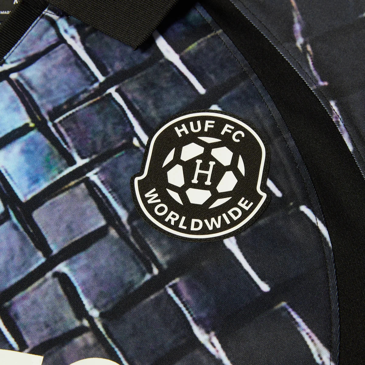 HUF Diamond Plate FC Soccer Jersey Black shirts HUF 