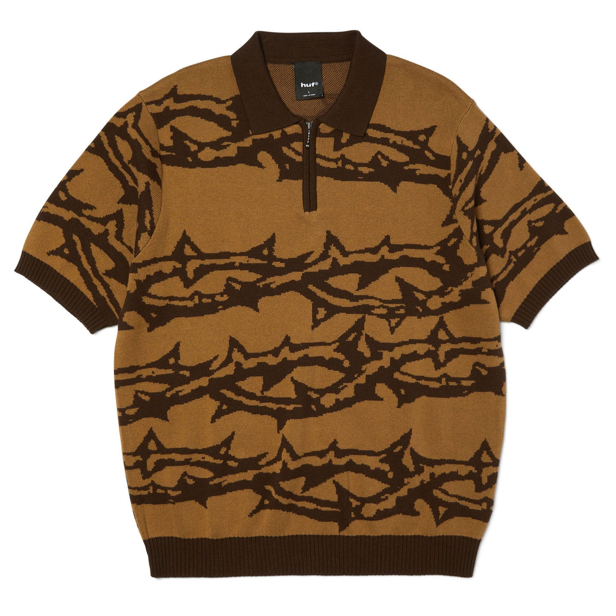HUF Fantasies Knit Top Brown shirts HUF 